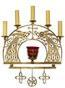 Church wall lamp (5 lights) - 4592