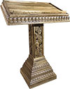 Carved central lectern - S4