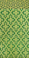 Solovki silk (rayon brocade) (green/gold)
