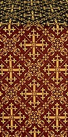 Soloun silk (rayon brocade) (claret/gold)