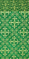 Soloun silk (rayon brocade) (green/gold)