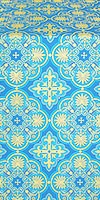 Pskov silk (rayon brocade) (blue/gold)