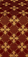 Podolsk silk (rayon brocade) (claret/gold)