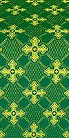 Podolsk silk (rayon brocade) (green/gold)