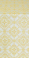 Kolomna posad silk (rayon brocade) (white/gold)