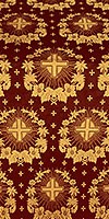 Nativity Star metallic brocade (claret/gold)