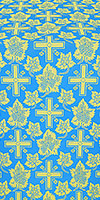 Ajur Cross metallic brocade (blue/gold)