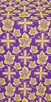 Ajur Cross silk (rayon brocade) (violet/gold)