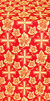 Ajur Cross silk (rayon brocade) (red/gold)