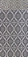 Byzantine silk (rayon brocade) (black/silver)