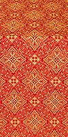 Vilno silk (rayon brocade) (red/gold)