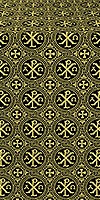 Alpha-and-Omega metallic brocade (black/gold)