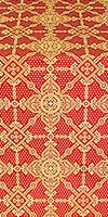 Ouglich silk (rayon brocade) (red/gold)