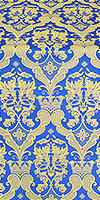 Bryansk silk (rayon brocade) (blue/gold)