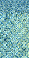 Pavlov Pokrov silk (rayon brocade) (blue/gold)