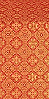 Pavlov Pokrov silk (rayon brocade) (red/gold)