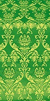 Rose metallic brocade (green/gold)