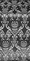 Rose metallic brocade (black/silver)