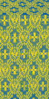 Seraphim silk (rayon brocade) (blue/gold)