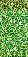 Seraphim metallic brocade (green/gold)