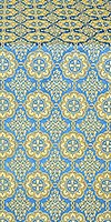 Vologda Posad silk (rayon brocade) (blue/gold)