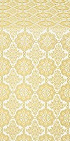 Vologda Posad silk (rayon brocade) (white/gold)