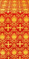 Vladimir Posad silk (rayon brocade) (red/gold)