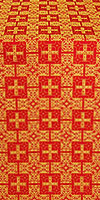 Czar's metallic brocade (red/gold)