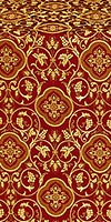 Ascention silk (rayon brocade) (claret/gold)