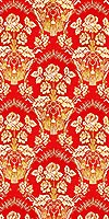 Radonezh silk (rayon brocade) (red/gold)