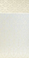 Korona silk (rayon brocade) (white/silver)