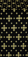 Belozersk silk (rayon brocade) (black/gold)