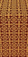 Cornflower silk (rayon brocade) (claret/gold)