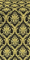 Royal Crown silk (rayon brocade) (black/gold)