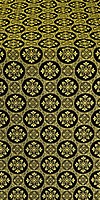 Poutivl' silk (rayon brocade) (black/gold)