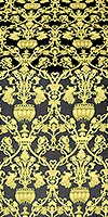 Peacocks silk (rayon brocade) (black/gold)