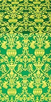 Peacocks silk (rayon brocade) (green/gold)