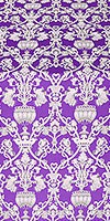 Peacocks silk (rayon brocade) (violet/silver)