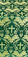 Greek Vine metallic brocade (green/gold)