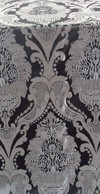 Vase metallic brocade (black/silver)