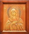 Carved icon: of the Most Holy Theotokos Eleusa