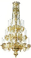 Three-level church chandelier - 4 (36 lights)