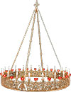 Single-level church khoros (chandelier) - 6Ss (20 lights and 20 lamps)
