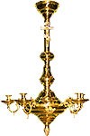 One-level church chandelier (5 lights)