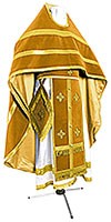 Russian Priest vestments - natural German velvet (yellow-gold)