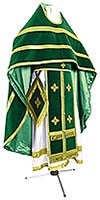 Russian Priest vestments - natural German velvet (green-gold)