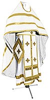 Russian Priest vestments - natural German velvet (white-gold)