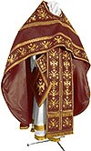 Embroidered Russian Priest vestments - Byzantine Eagle (claret-gold)