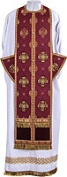 Epitrakhilion set - metallic brocade B (claret-gold)