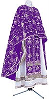 Greek Priest vestment -  metallic brocade BG2 (violet-silver)